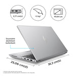 HP ZBook Fury 16 G10 Intel® Core™ i9 i9-13950HX Mobiel werkstation 40,6 cm (16") WQUXGA 32 GB DDR5-SDRAM 1 TB SSD NVIDIA RTX 4000 Ada Wi-Fi 6E (802.11ax) Windows 11 Pro Grijs