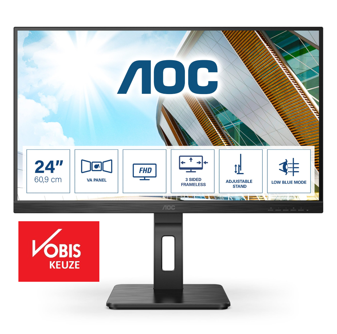 AOC P2 24P2QM LED display 60,5 cm (23.8") 1920 x 1080 Pixels Full HD Zwart