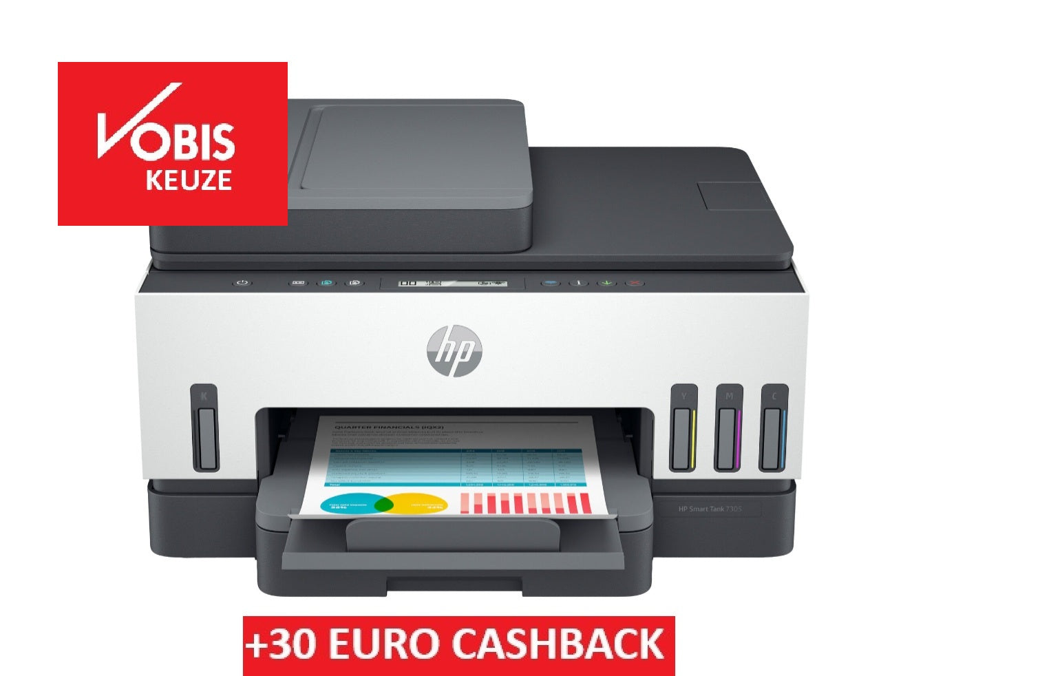 HP Smart Tank 7305 Draadloos All-in-One Kleur Printer, Dubbelzijdig printen; Kopieerapparaat, Scanner