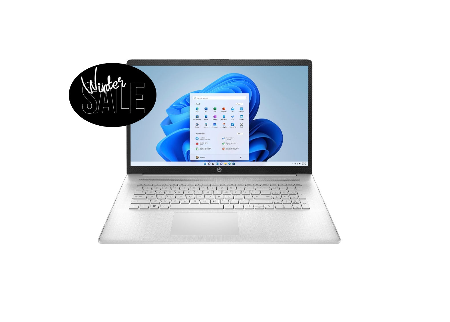 HP 17-cp2151nd AMD Ryzen™ 5 7520U Laptop 43,9 cm (17.3") HD+ 8 GB LPDDR5-SDRAM 512 GB SSD Wi-Fi 6 (802.11ax) Windows 11 Home Zilver