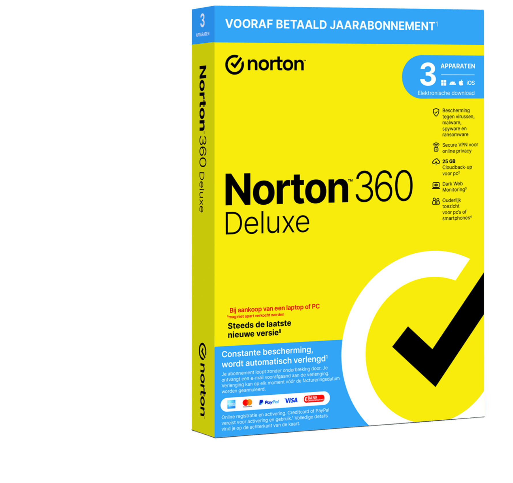 Norton 360 Deluxe | 3 Apparaten | 1 Jaar