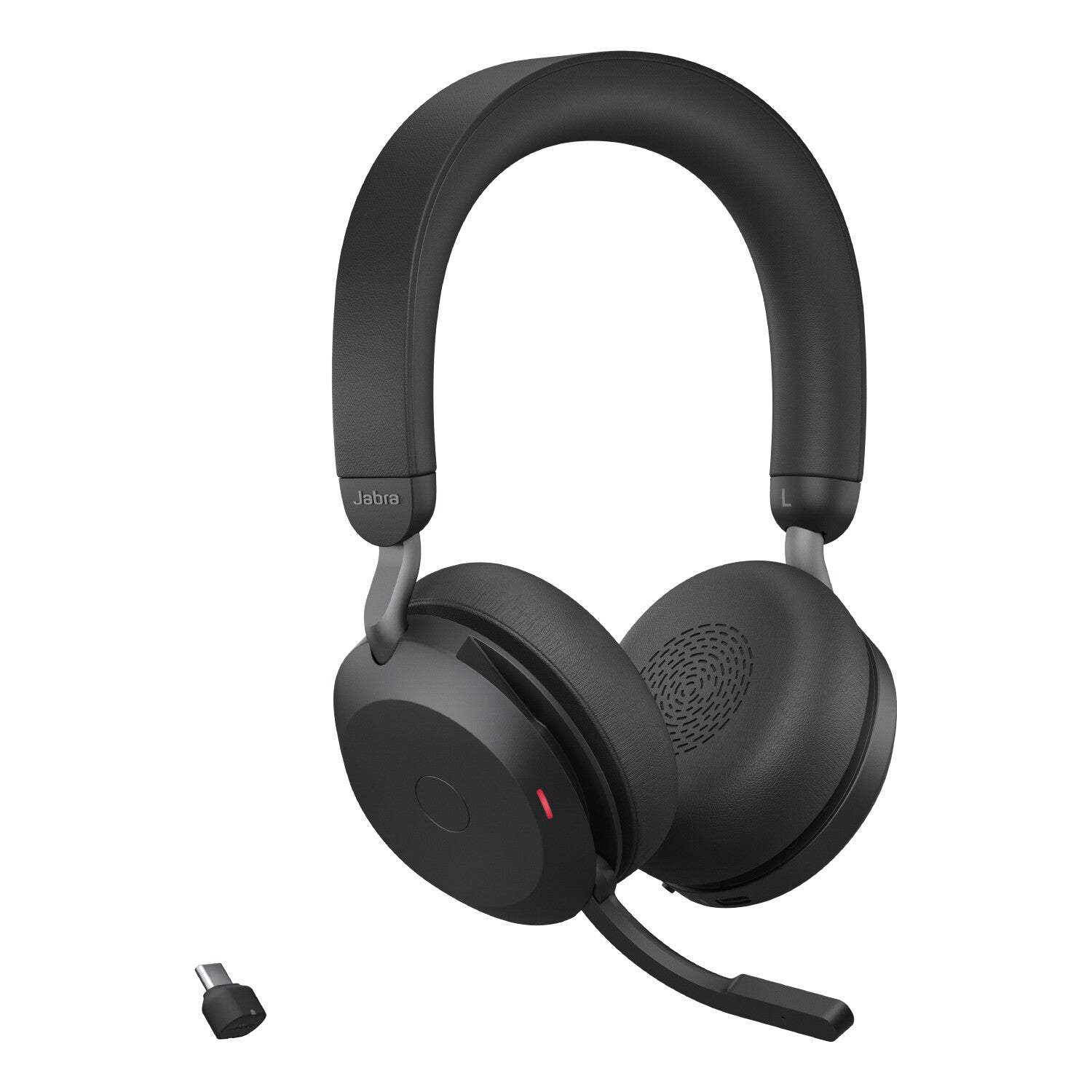 Jabra Evolve2 75 Headset Bedraad en draadloos Hoofdband Oproepen/muziek USB Type-C Bluetooth Oplaadhouder Zwart