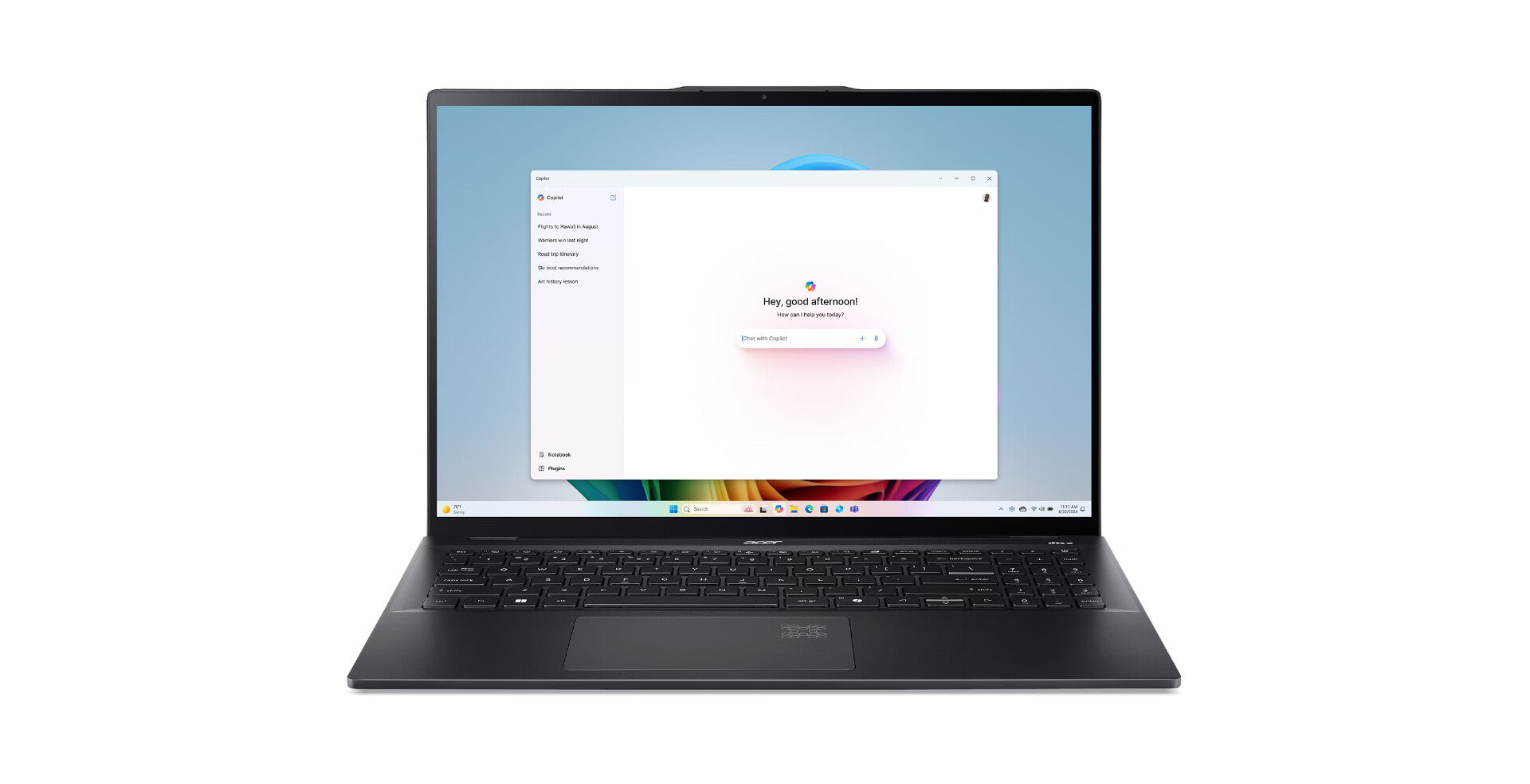 Acer Swift 16 AI SF16-51-77YL Copilot+ PC Intel Core Ultra 7 256V Laptop 40,6 cm (16") WQXGA+ 16 GB LPDDR5x-SDRAM 512 GB SSD Wi-Fi 7 (802.11be) Windows 11 Home Zwart