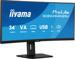 iiyama ProLite XCB3494WQSU-B1 computer monitor 86,4 cm (34") 3440 x 1440 Pixels UltraWide Quad HD LED Zwart