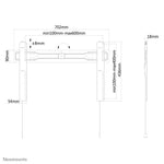 Neomounts LED-W600BLACK TV-beugel wand 37-75" - ultra-vlak