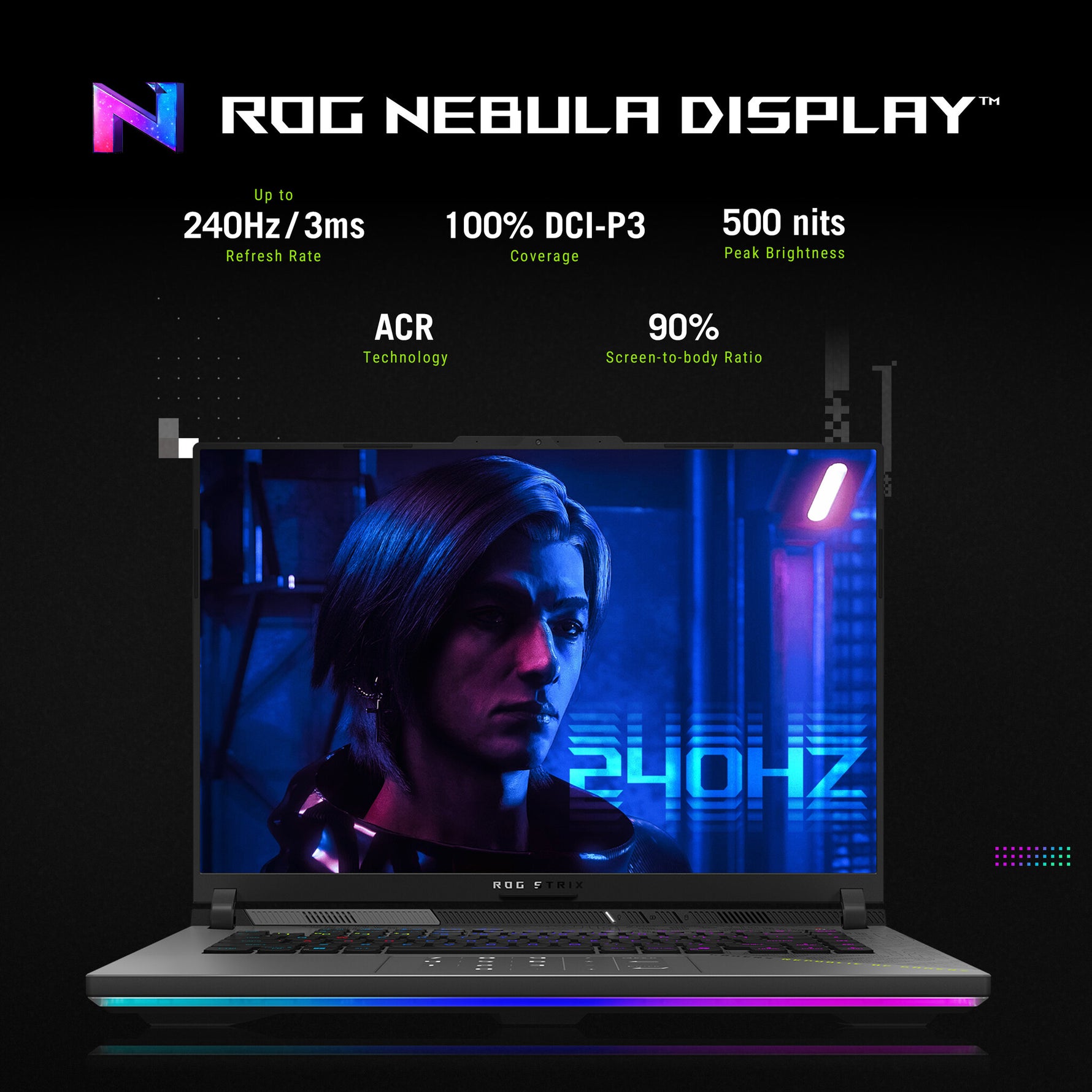 ASUS ROG Strix G16 G614PP-S5076W AMD Ryzen™ 9 8940HX Laptop 40,6 cm (16") WQXGA 32 GB DDR5-SDRAM 1 TB SSD NVIDIA GeForce RTX 5070 Laptop GPU Wi-Fi 6E (802.11ax) Windows 11 Home Nederlands Grijs