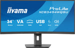 iiyama ProLite XCB3494WQSU-B1 computer monitor 86,4 cm (34") 3440 x 1440 Pixels UltraWide Quad HD LED Zwart