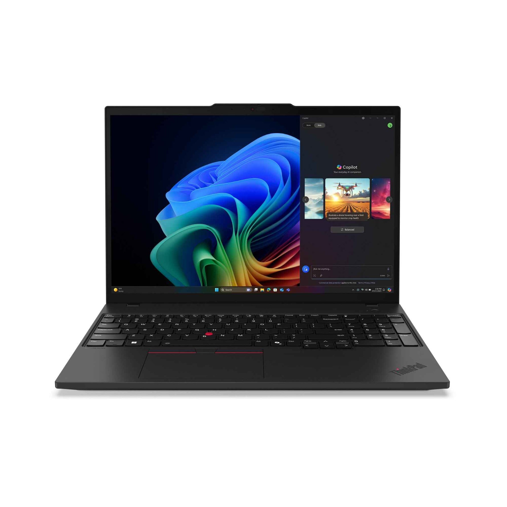 Lenovo ThinkPad T16 Gen 4 (AMD) Copilot+ PC AMD Ryzen AI 7 PRO 350 Laptop 40,6 cm (16") WUXGA 32 GB DDR5-SDRAM 1 TB SSD Wi-Fi 7 (802.11be) Windows 11 Pro Engels Zwart