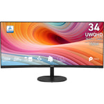 MSI Pro MP341CQ E12 computer monitor 86,4 cm (34") 3440 x 1440 Pixels UltraWide Quad HD Zwart
