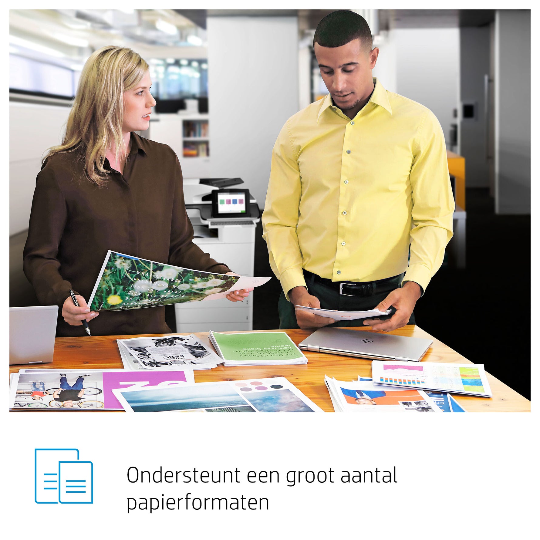 HP Color LaserJet Enterprise Flow LaserJet Enterprise Flow M776z Draadloos Multifunction Kleur Printer, Kopieerapparaat, scanner; dubbelzijdig