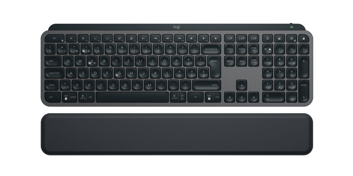 LOGITECH MX Keys S - GRAPHITE - (CH) - BT - N/A - CENTRAL-419 - PLUS PALMREST