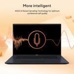 ASUS Vivobook 18 M1807HA-S16512W Copilot+ PC AMD Ryzen™ 7 260 Laptop 46,7 cm (18.4") WUXGA 16 GB DDR5-SDRAM 512 GB SSD Wi-Fi 6 (802.11ax) Windows 11 Home Nederlands Blauw