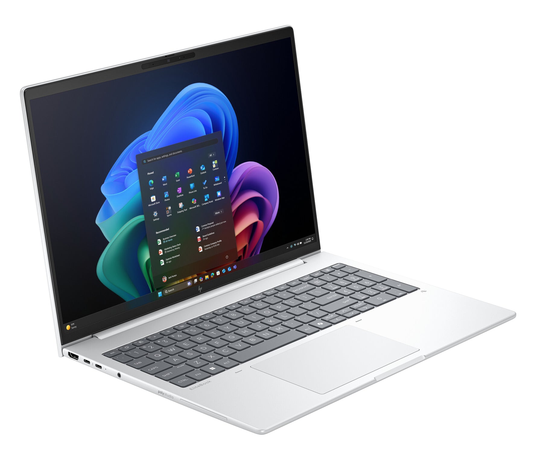 HP EliteBook 8 G1i Next Gen AI Wolf Pro Security Edition Copilot+ PC Intel Core Ultra 7 256V Laptop 40,6 cm (16") WUXGA 16 GB LPDDR5x-SDRAM 512 GB SSD Wi-Fi 7 (802.11be) Windows 11 Pro Zilver