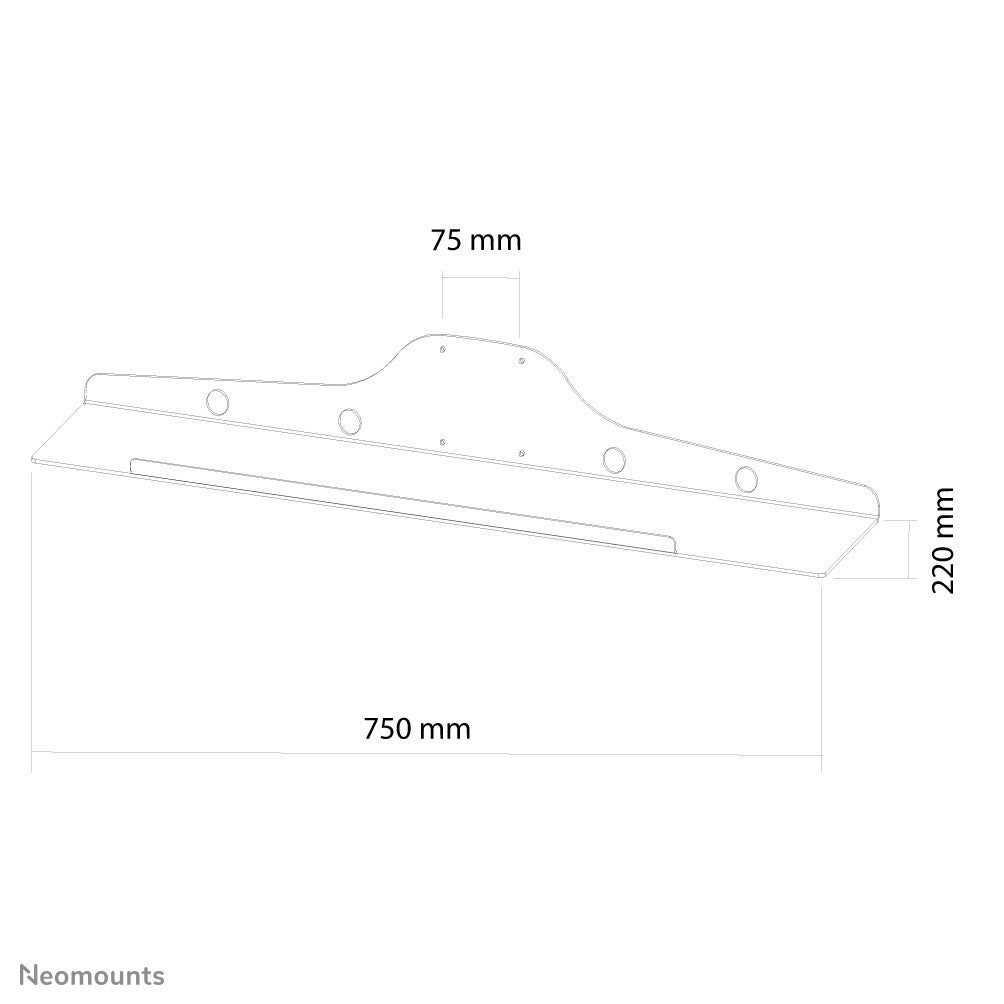 Neomounts KEYB-V100 Toetsenbord-/muishouder - b 75 cm