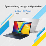 ASUS Vivobook 17 X1704MA-AU229W Intel Core 5 320 Laptop 43,9 cm (17.3") Full HD 16 GB DDR5-SDRAM 512 GB SSD Wi-Fi 6 (802.11ax) Windows 11 Home Blauw AZERTY Belgisch
