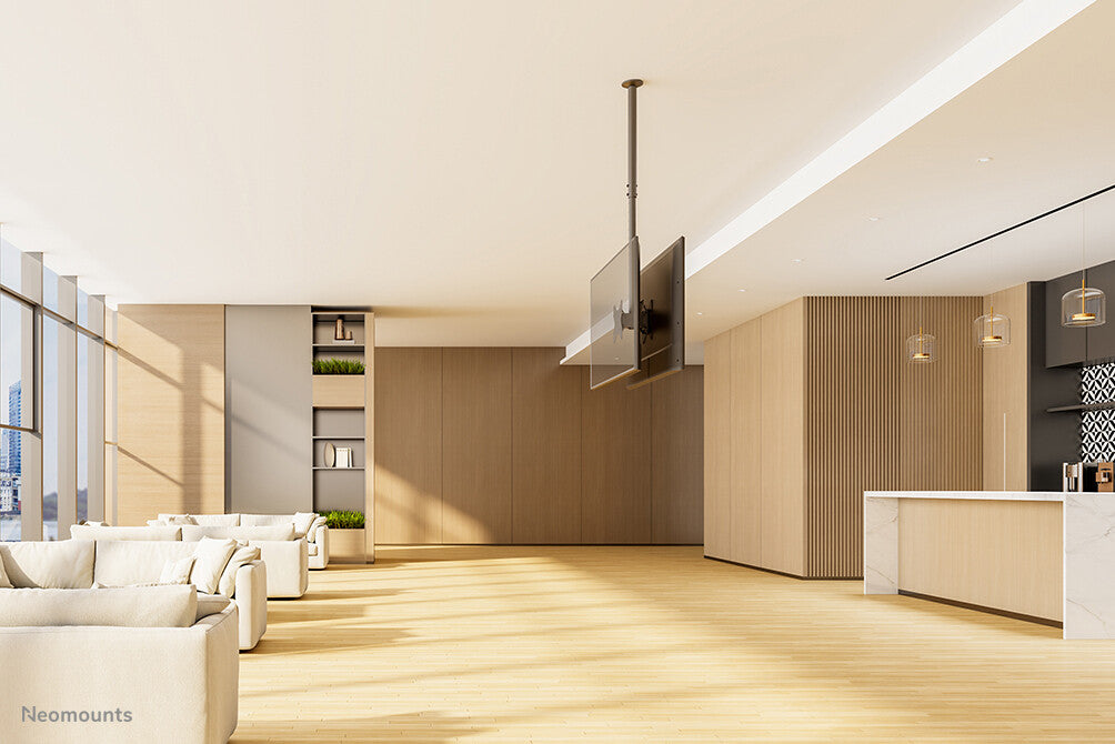 Neomounts CL35-340BL22 Dual monitor/TV-beugel plafond 23-42