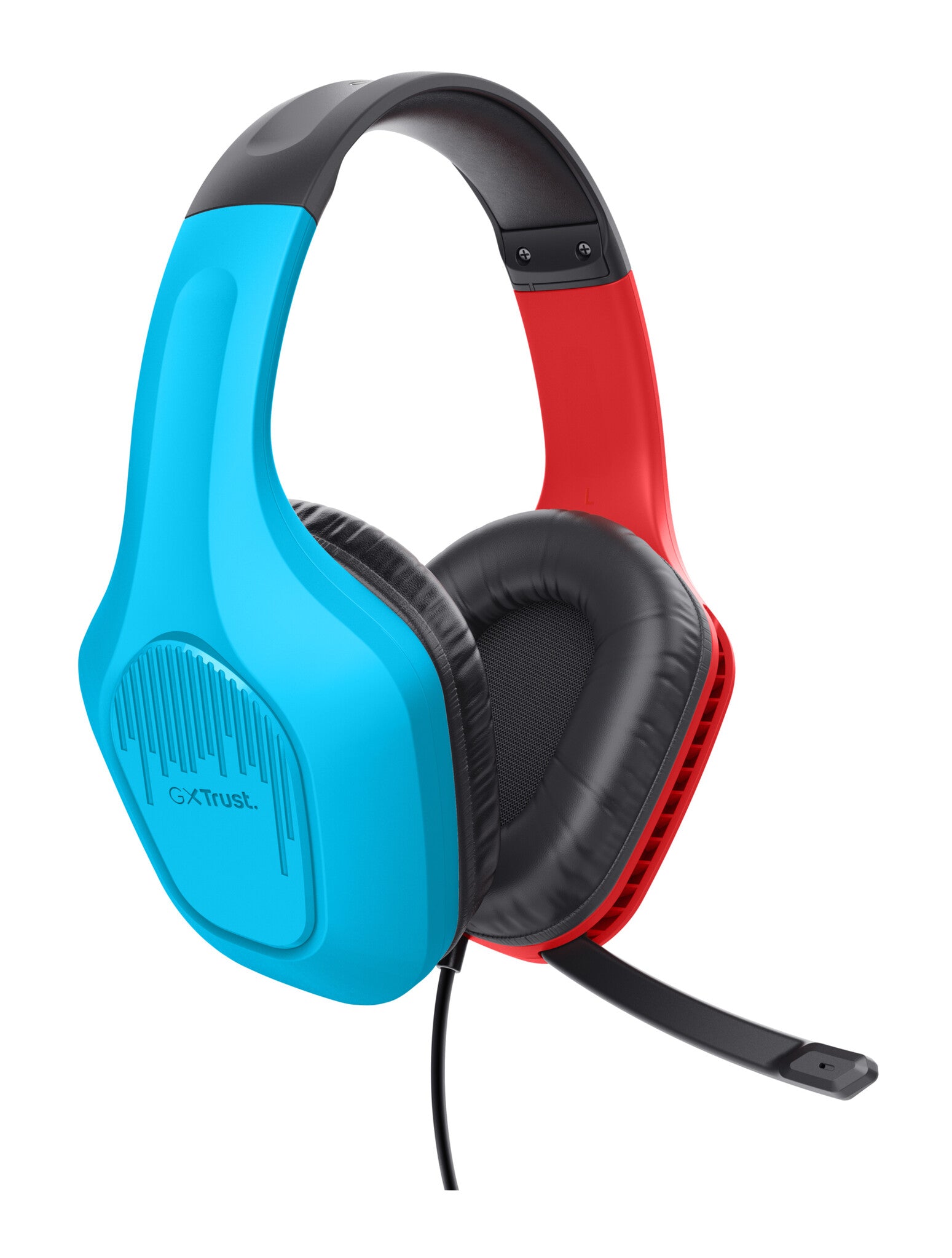 Trust GXT 416S Zirox Headset Bedraad Hoofdband Gamen Zwart, Cyaan, Rood