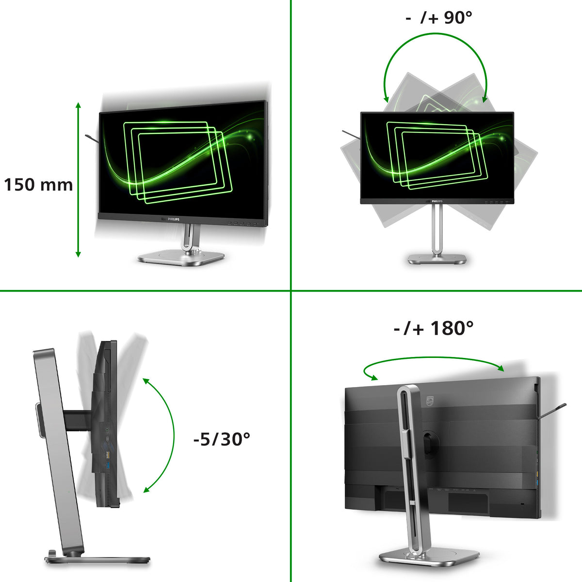 Philips 5000-serie 24B2G5301/00 computermonitor 60,5 cm (23,8") 1920 x 1080 pixels Full HD LCD Zwart