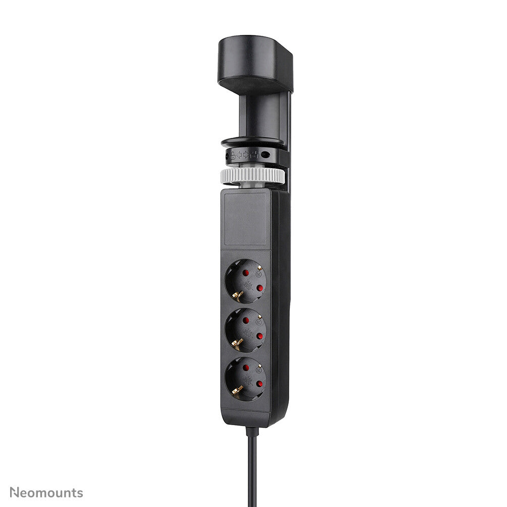 Neomounts DS22-840BL6 Bureaucontactdoos met klem en USB-C en USB-A poorten - Quick-charge