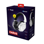 Trust GXT 493W Carus Headset Bedraad en draadloos Hoofdband, Helm Gamen USB Type-C / USB Type-A Bluetooth Wit