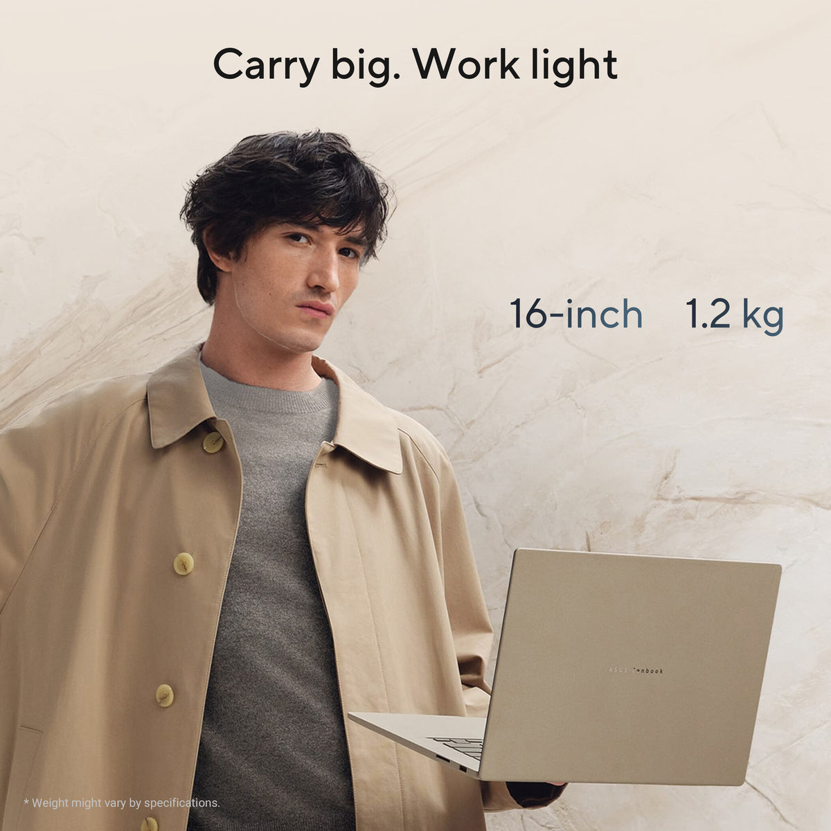 ASUS Zenbook A16 UX3607QA-SH013W Snapdragon X1-26-100 Laptop 40,6 cm (16") WUXGA 16 GB LPDDR5x-SDRAM 512 GB SSD Wi-Fi 6E (802.11ax) Windows 11 Home Grijs QWERTY Nederlands