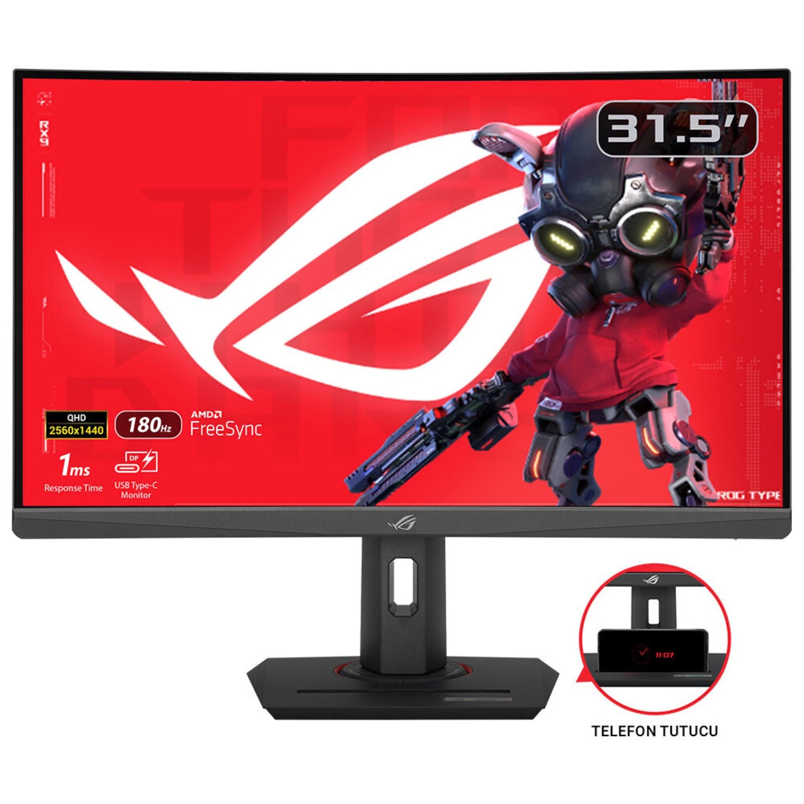 ASUS ROG Strix XG32WCS computer monitor 80 cm (31.5") 2560 x 1440 Pixels Quad HD LED Zwart