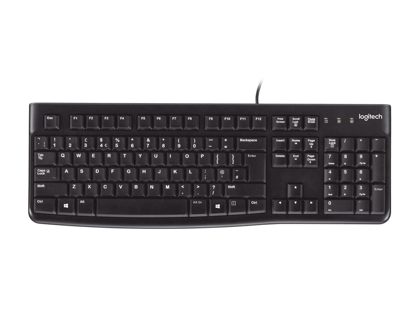LOGITECH K120 Corded Keyboard black USB - EER (US)