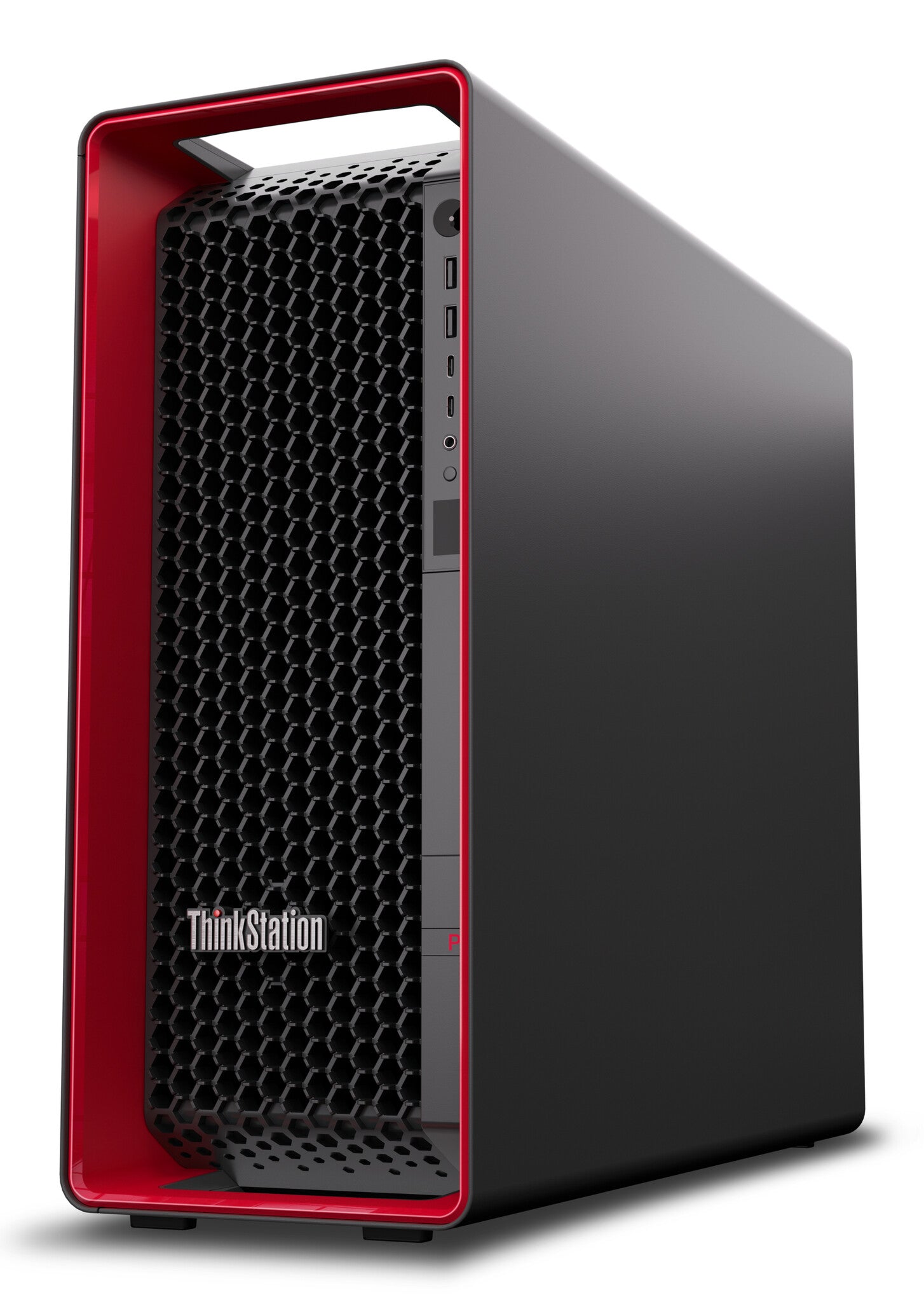 Lenovo ThinkStation P8 AMD Ryzen Threadripper PRO 9955WX 64 GB DDR5-SDRAM 2,51 TB SSD Windows 11 Pro Tower Workstation Zwart, Rood