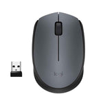 Logitech 910-004642 M170 Wireless Mouse, Ambidextrous, Optical, RF Wireless, 1000 DPI, Grey