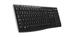 Logitech 920-003738 K270 Wireless Keyboard, QWERTY, RF Wireless, Full-size, Black