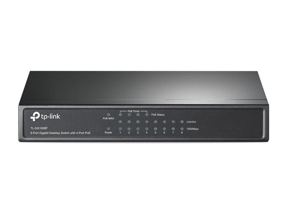 TP-Link TL-SG1008P netwerk-switch Unmanaged Gigabit Ethernet (10/100/1000) Power over Ethernet (PoE) Hazelnoot