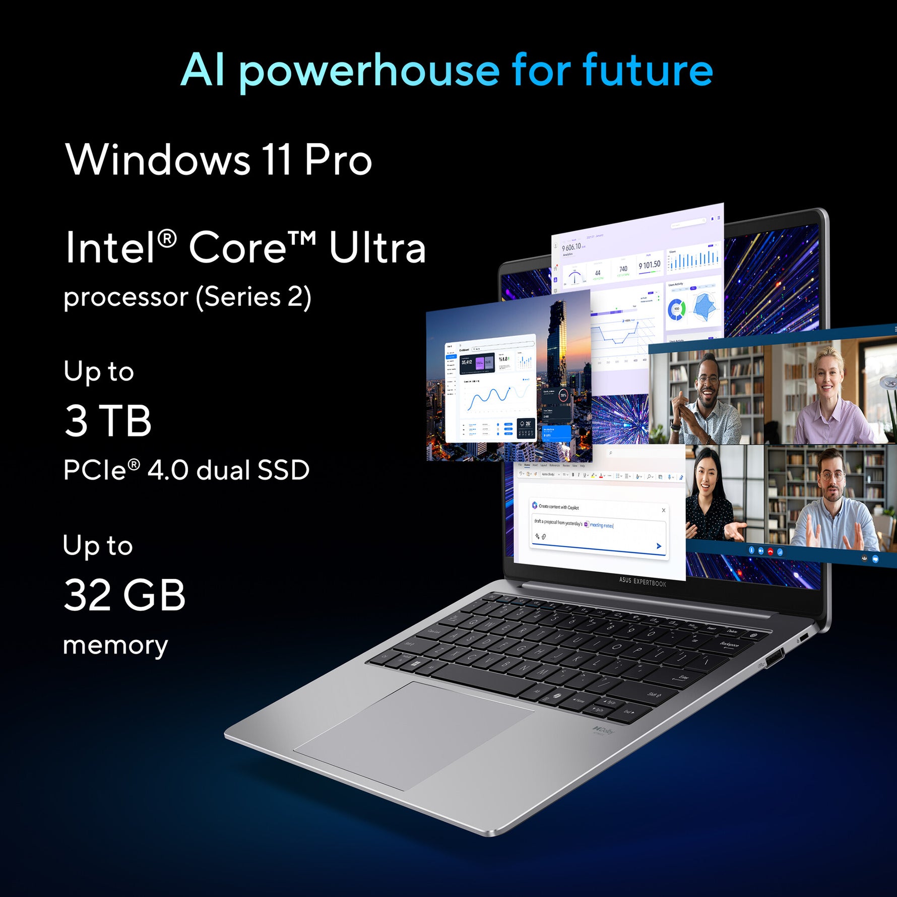 ASUS ExpertBook P5 P5405CSA-NZ0174X Intel Core Ultra 5 226V Laptop 35,6 cm (14