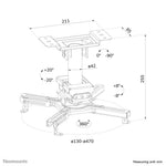 Neomounts CL25-530WH1 Beamer plafondbeugel - h 25,5 cm - Easy Install - full motion