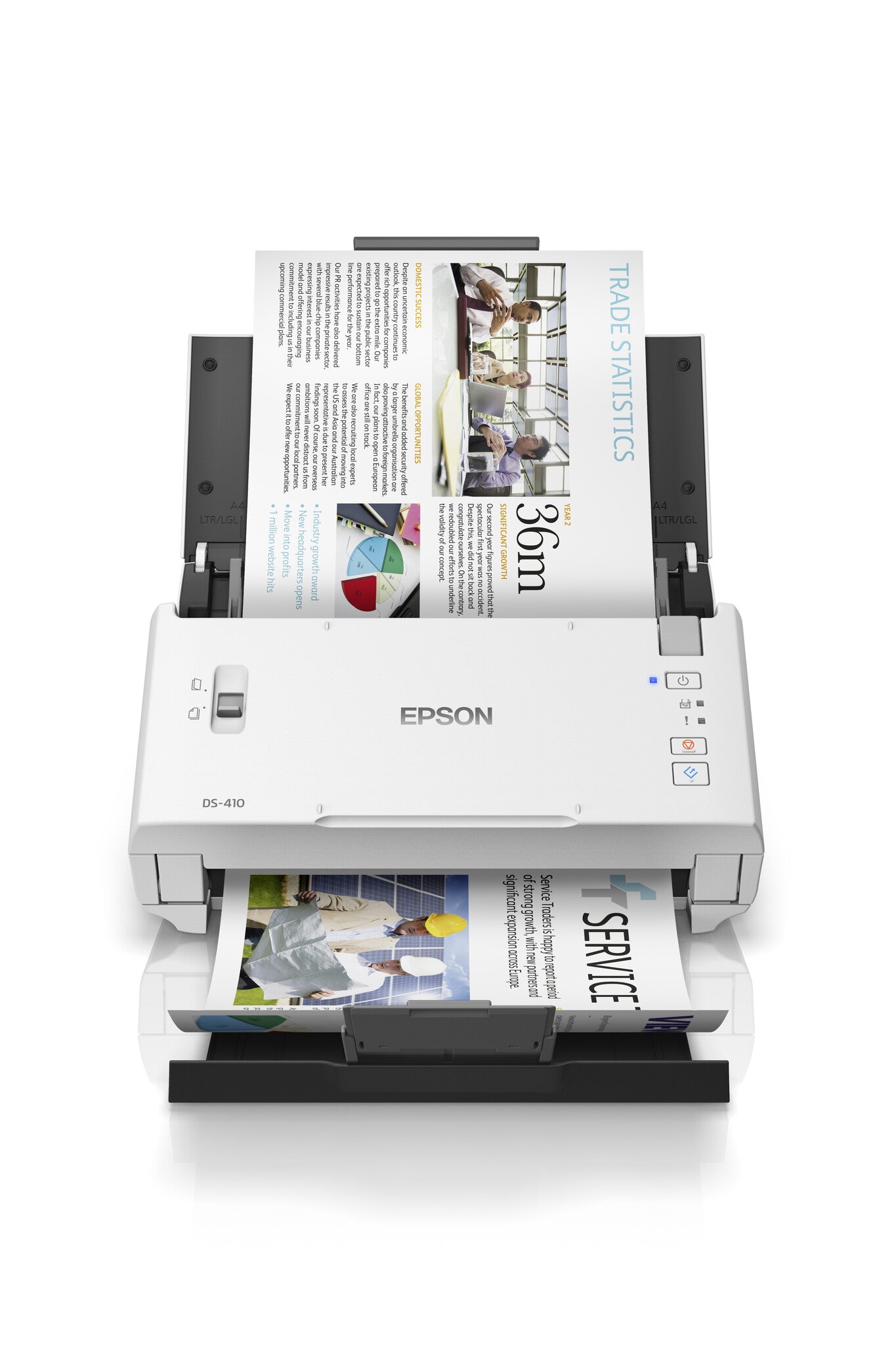 Epson WorkForce DS-410 compacte zakelijke sheet-fed A4-scanner met automatische documentinvoer voor 50 vellen en Document Capture Pro-software