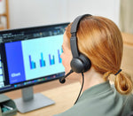 Trust HS-260 Headset - USB-headset voor kantoor en gesprekken – Lichtgewicht ontwerp – Verstelbare microfoon – Zakelijk model – Zwart