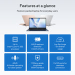 ASUS X1504MA-BQ048W Intel Core 5 320 Laptop 39,6 cm (15.6") Full HD 16 GB DDR5-SDRAM 512 GB SSD Wi-Fi 6 (802.11ax) Windows 11 Home Nederlands Blauw