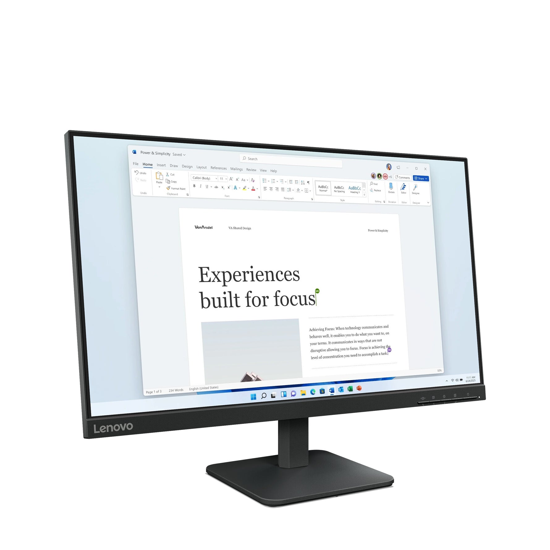 Lenovo L24-4e computer monitor 60,5 cm (23.8") 1920 x 1080 Pixels Full HD LCD Zwart