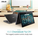 ASUS Chromebook Flip CR1 CR1100FKA-BP0354 Intel® Pentium® Silver N6000 29,5 cm (11.6") Touchscreen HD 4 GB LPDDR4x-SDRAM 64 GB eMMC Wi-Fi 6 (802.11ax) ChromeOS Belgisch Grijs