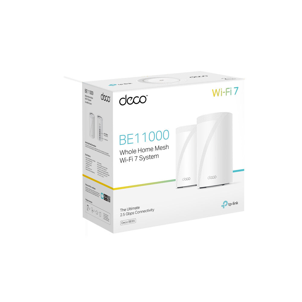 TP-Link Deco BE65 Tri-band (2,4 GHz / 5 GHz / 6 GHz) Wi-Fi 7 (802.11be) Wit 4 Intern