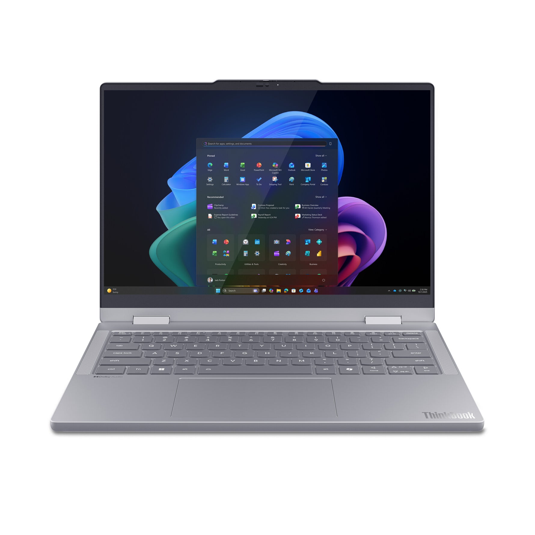 Lenovo ThinkBook 14 2-in-1 G6 IPL Copilot+ PC Intel Core Ultra 5 325 Hybride (2-in-1) 35,6 cm (14") Touchscreen WUXGA 16 GB DDR5-SDRAM 512 GB SSD Wi-Fi 7 (802.11be) Windows 11 Pro Engels Grijs