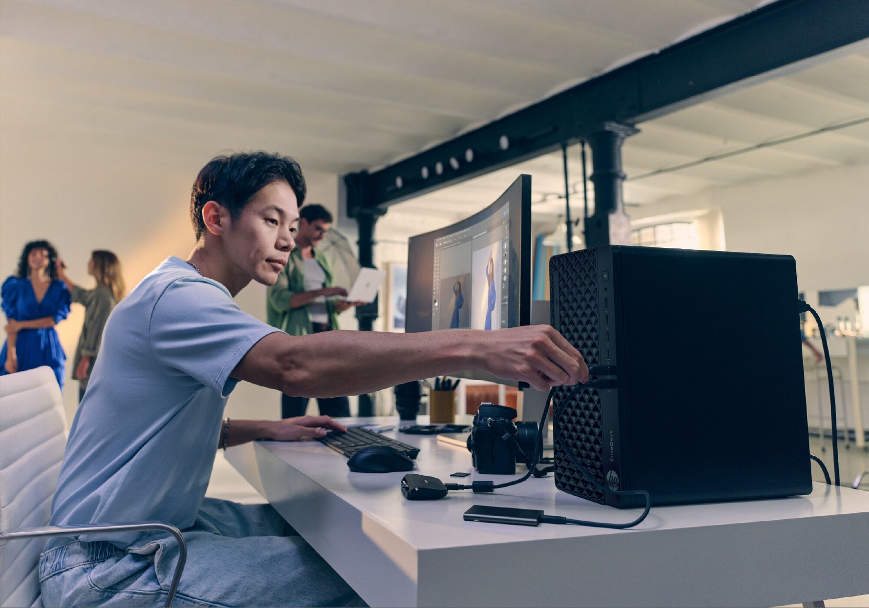 HP EliteDesk 8 Tower G1i AI Wolf Pro Security Edition Intel Core Ultra 5 235 16 GB DDR5-SDRAM 512 GB SSD Windows 11 Pro PC AI PC Zwart