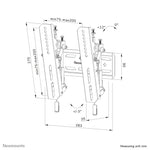 Neomounts WL35S-850BL12 TV-beugel wand 24-65" - kantelbaar - vergrendelbaar - snelle installatie