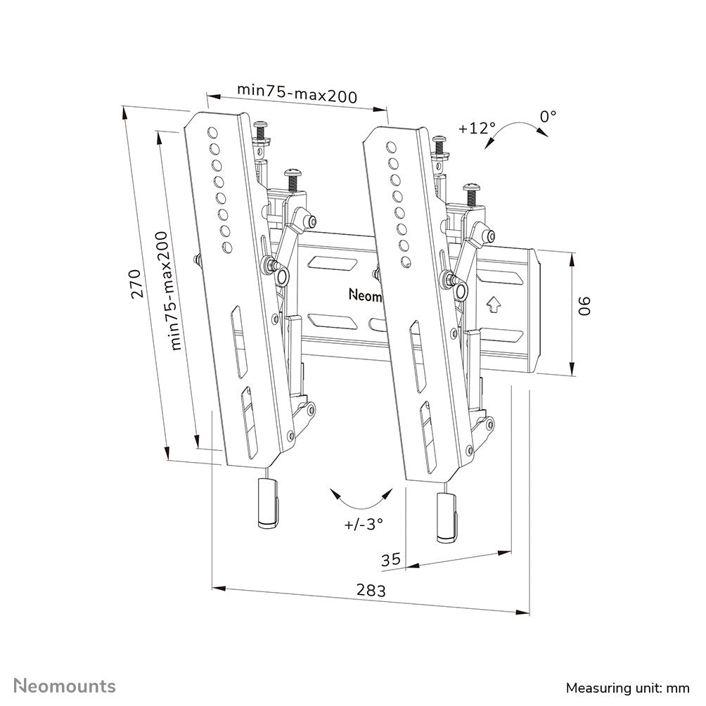 Neomounts WL35S-850BL12 TV-beugel wand 24-65
