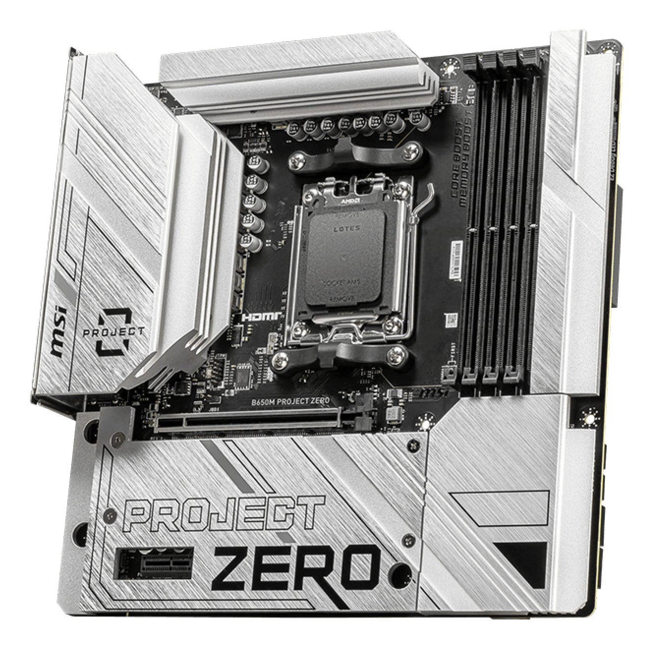 MSI B650M PROJECT ZERO moederbord AMD B650 Socket AM5 micro ATX