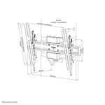 Neomounts WL35S-910BL16 TV-pilaarsteun 40-75" - kantelbaar - vergrendelbaar - diam. 25-100 cm - portrait