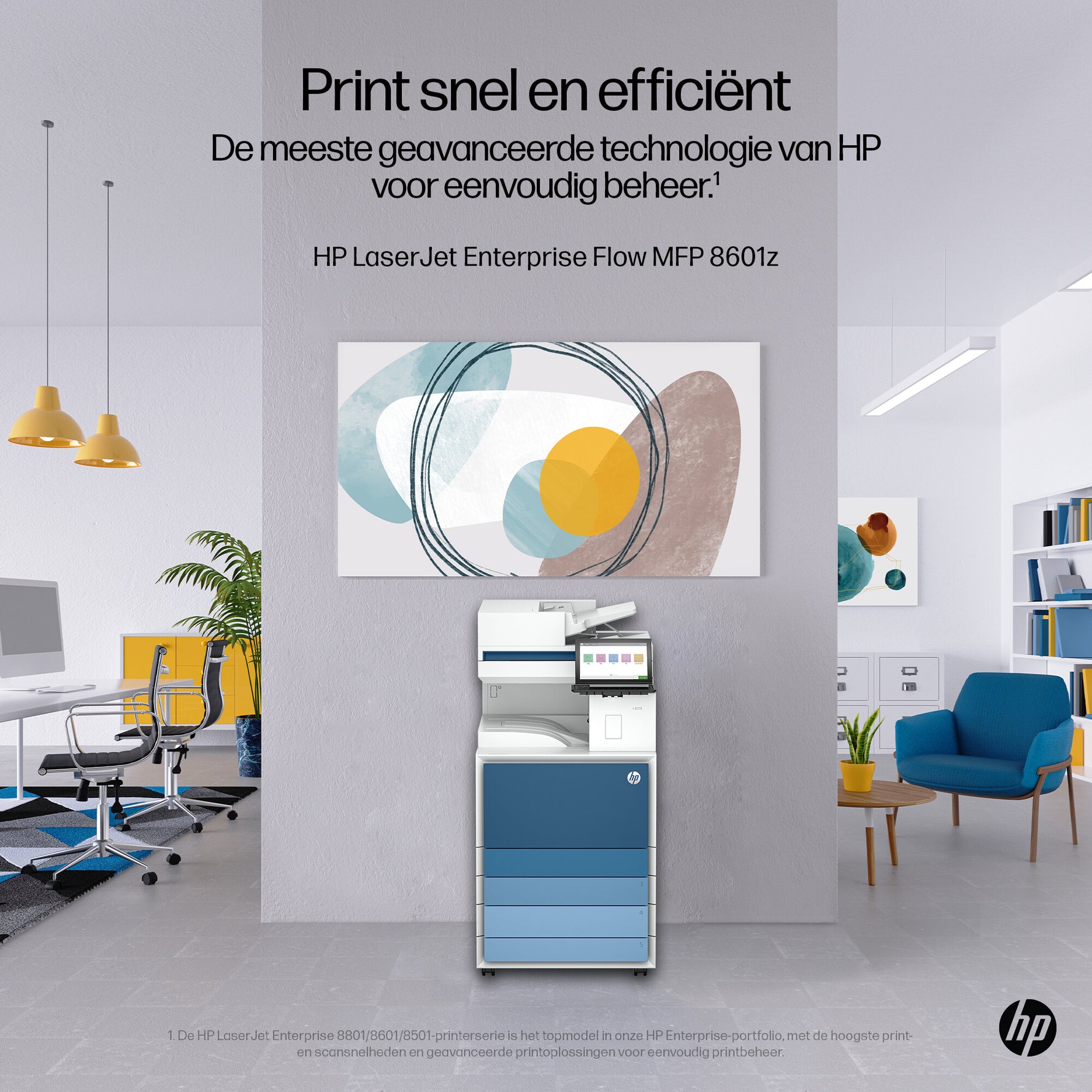 HP LaserJet Enterprise LaserJet Ent Flow MFP 8601Z Printer Europe - Multilingual Localization Laser A3 1200 x 1200 DPI 70 ppm Wifi