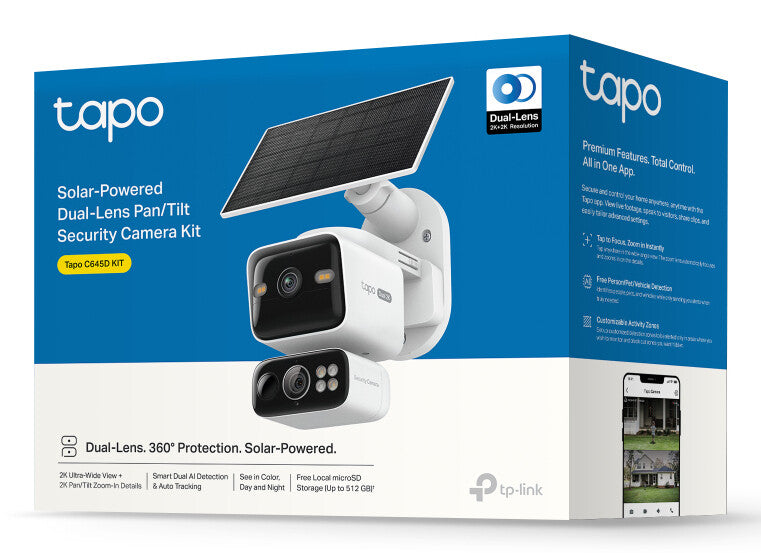 TP-Link Tapo C645D KIT IP-beveiligingscamera Buiten 2304 x 1296 Pixels Plafond/muur/paal