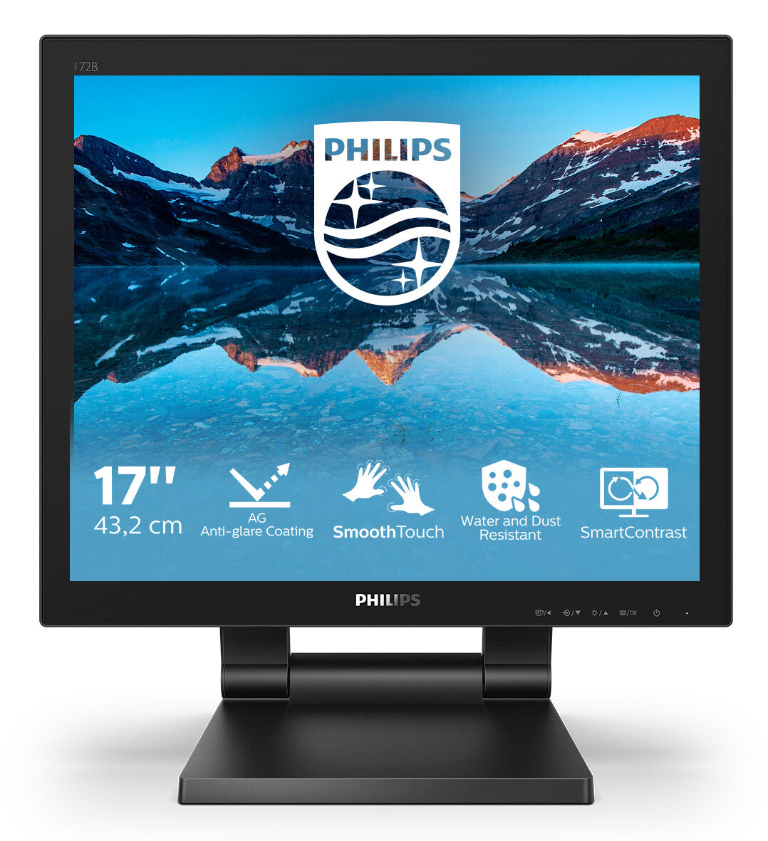 Philips 172B9TL/00 computermonitor 43,2 cm (17") 1280 x 1024 Pixels Full HD LCD touchscreen Zwart