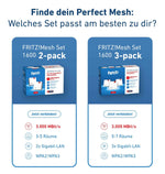 Mesh Set FRITZMESH SET 1600 3-PACK EDITION INTERNATIONAL Dual-band (2.4 GHz / 5 GHz) Wi-Fi 6 (802.11ax) Rood, Wit Intern