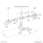 Neomounts DS45-600BL2 Monitorstandaard voor twee schermen 10-32"